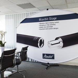 Tygdisplay med annorlunda form